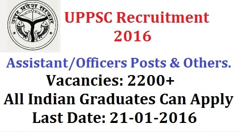 UPPSC Recruitment 2016