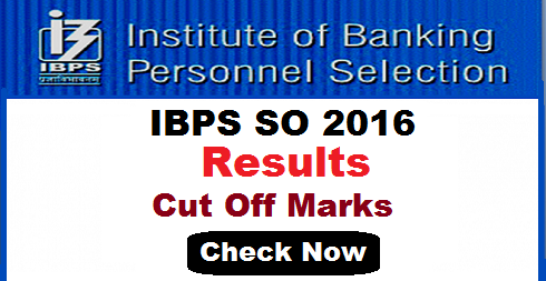 IBPS SO Result 2016